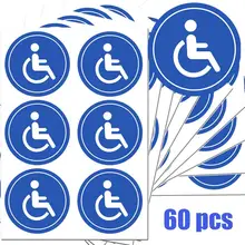 Pegatinas de letreros para Discapacitados de 3 pulgadas, símbolo de silla de ruedas, compatible con ADA, pegatina de vinilo autoadhesiva de primera calidad para discapacitados
