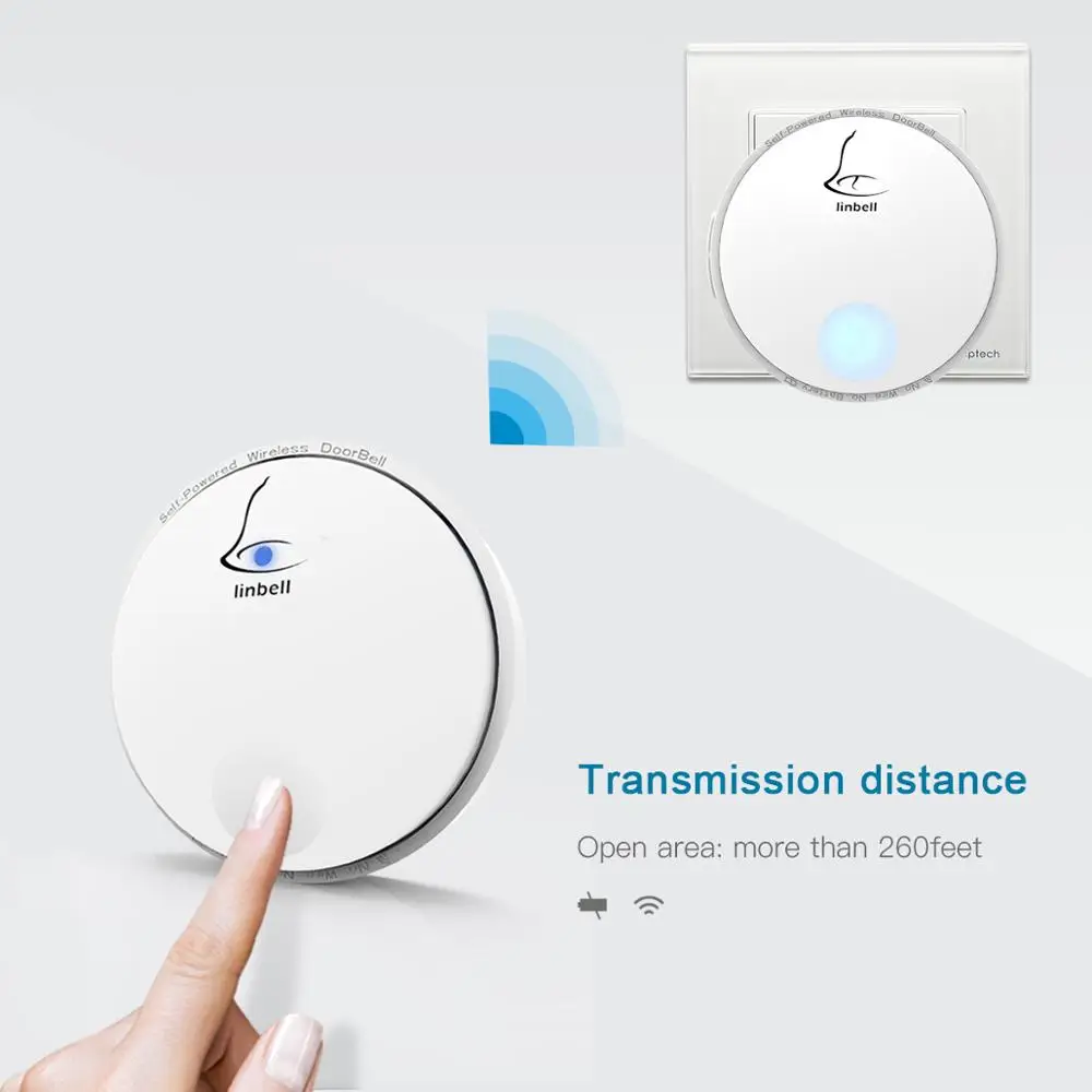 Linptech Linbell G2 беспроводные электрические дверные звонки с автономным питанием Открытый водонепроницаемый музыкальный дверной звонок от Xiaomi эко-система бренд
