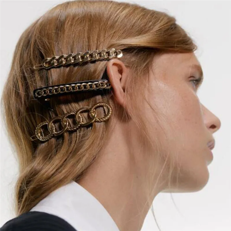 

Mori Vintage Clip Creative Simple Alloy Chain Bow Fashion Ins Hair Clip Hair Accessories