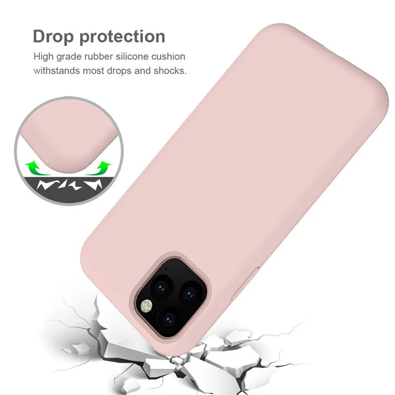Роскошный жидкий силиконовый чехол для телефона для iPhone 11 Pro Max XR XS MAX X Чехол Карамельный цвет противоударный мягкий чехол на заднюю панель