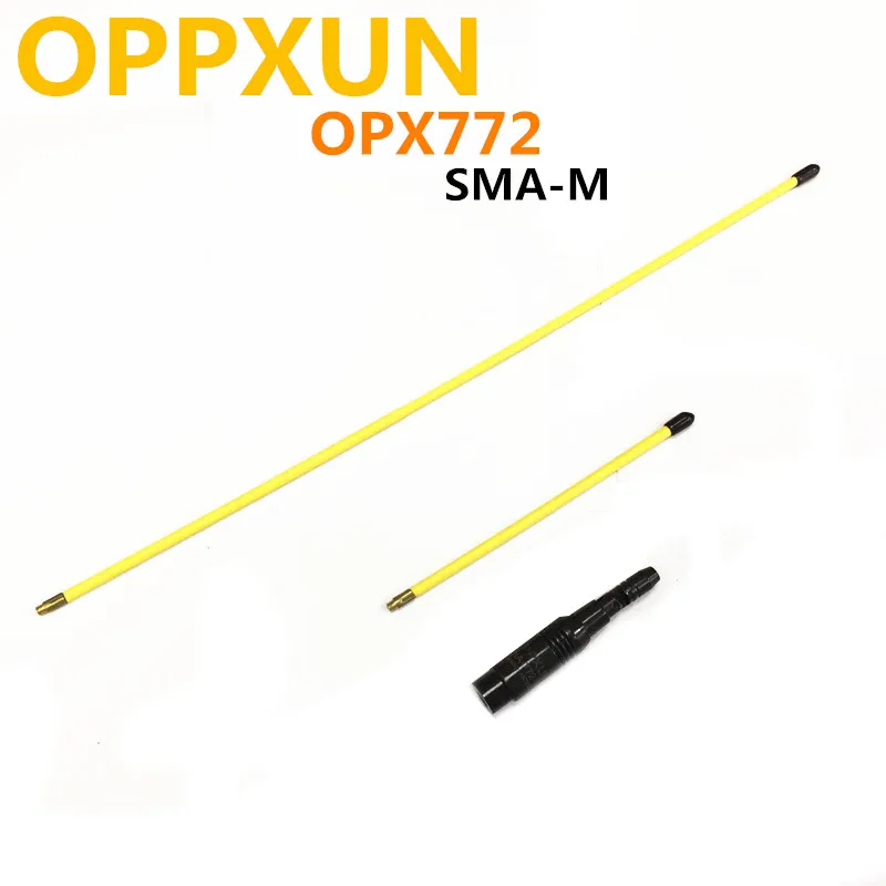 OPPXUN OPX771 Высококачественная Гибкая желтая двухсегментным мягкая антенна для Yaesu vértice VX-3R VX-7R ZT-2R PX-2R UV-985 TH-UVF8D TH-UV8000D