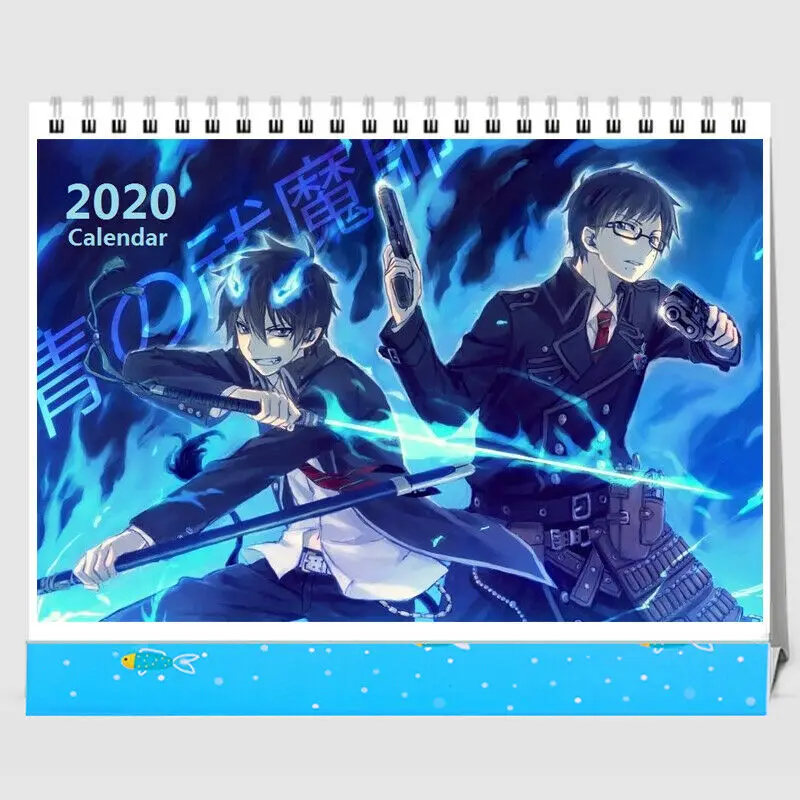 

2020 Anime Calendar Blue Exorcist Ao No Exorcist Okumura Rin Desktop 13 Pages New Year Gift