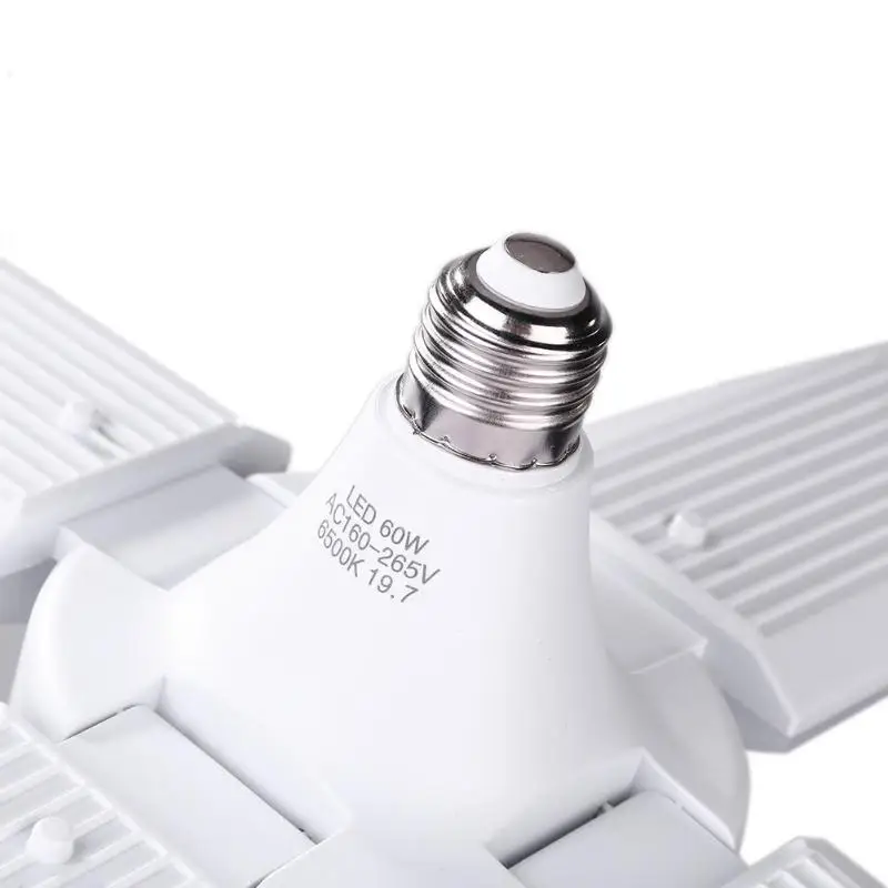 60 Вт складной лопасти вентилятора светодиодный подвесной светильник без мерцания лампы 360 градусов регулируемый угол потолочный светильник