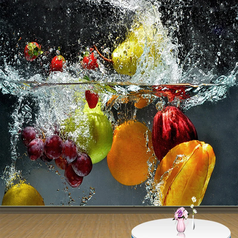 Custom Photo Wallpaper 3D Fruit Spray Wall Painting Kitchen Restaurant Self-Adhesive Waterproof Thicken Wall Stickers Wallpaper Custom Photo Wallpaper 3D Fruit Spray Wall Painting Kitchen Restaurant Self-Adhesive Waterproof Thicken Wall Stickers Wallpaper