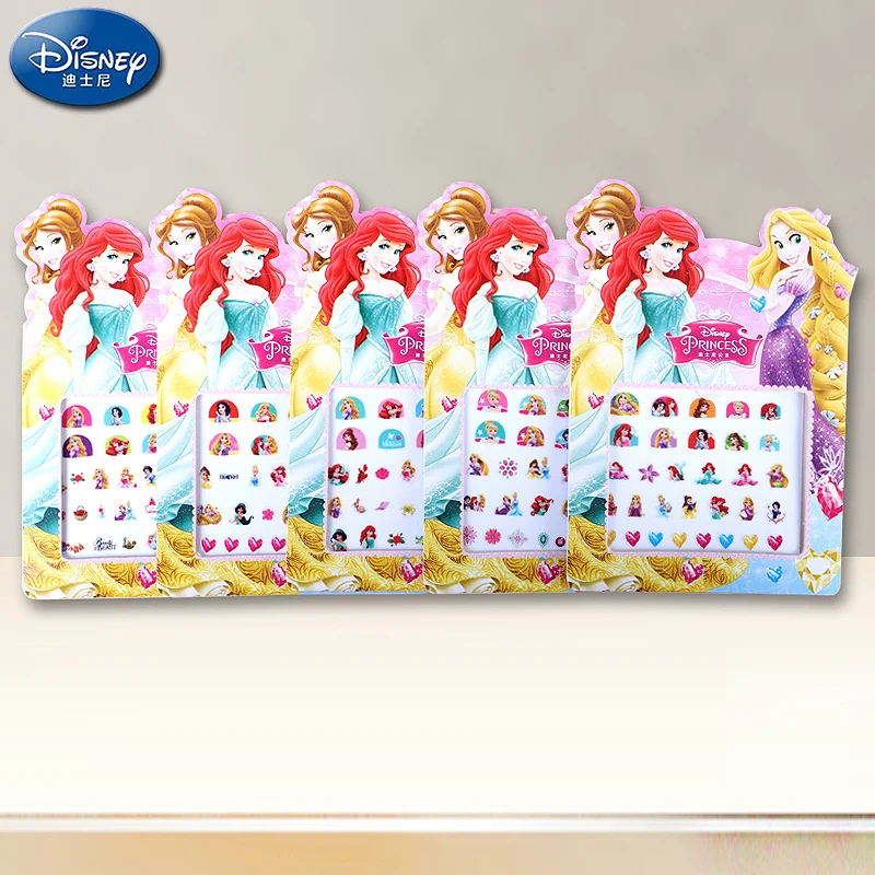 

5 Pcs Genuine Girls Disney Snow White Princess Makeup Toy Nail Stickers Toy Girls Princess Sticker Toys For Kids Birthday Gifts