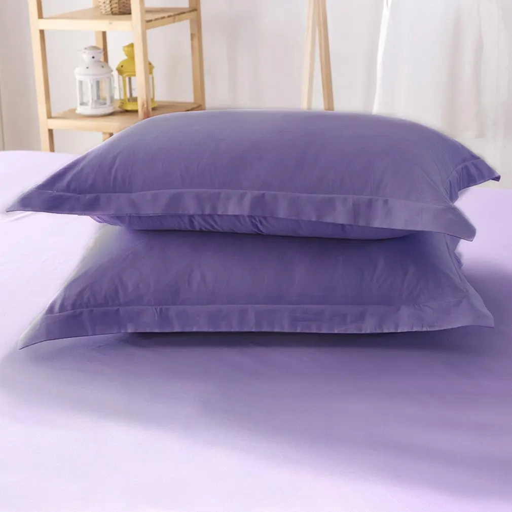 

Modern Design Solid Color Pillow Case Full Cotton Bed Pillowcase 48cmx74cm Pillow Cover Super Soft Pillowcase Cover