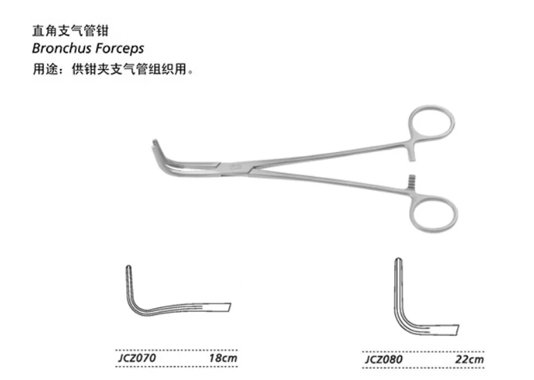 JZ ENT otorhinolaringología instrumento quirúrgico médico 90 recto tubo pinzas traquea brace soporte forcep - AliExpress
