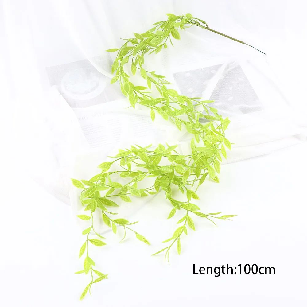 

100cm Artificial Willow Branch Decor Simulation Plastic Vines Flower wedding Vine Bar Restaurant decor
