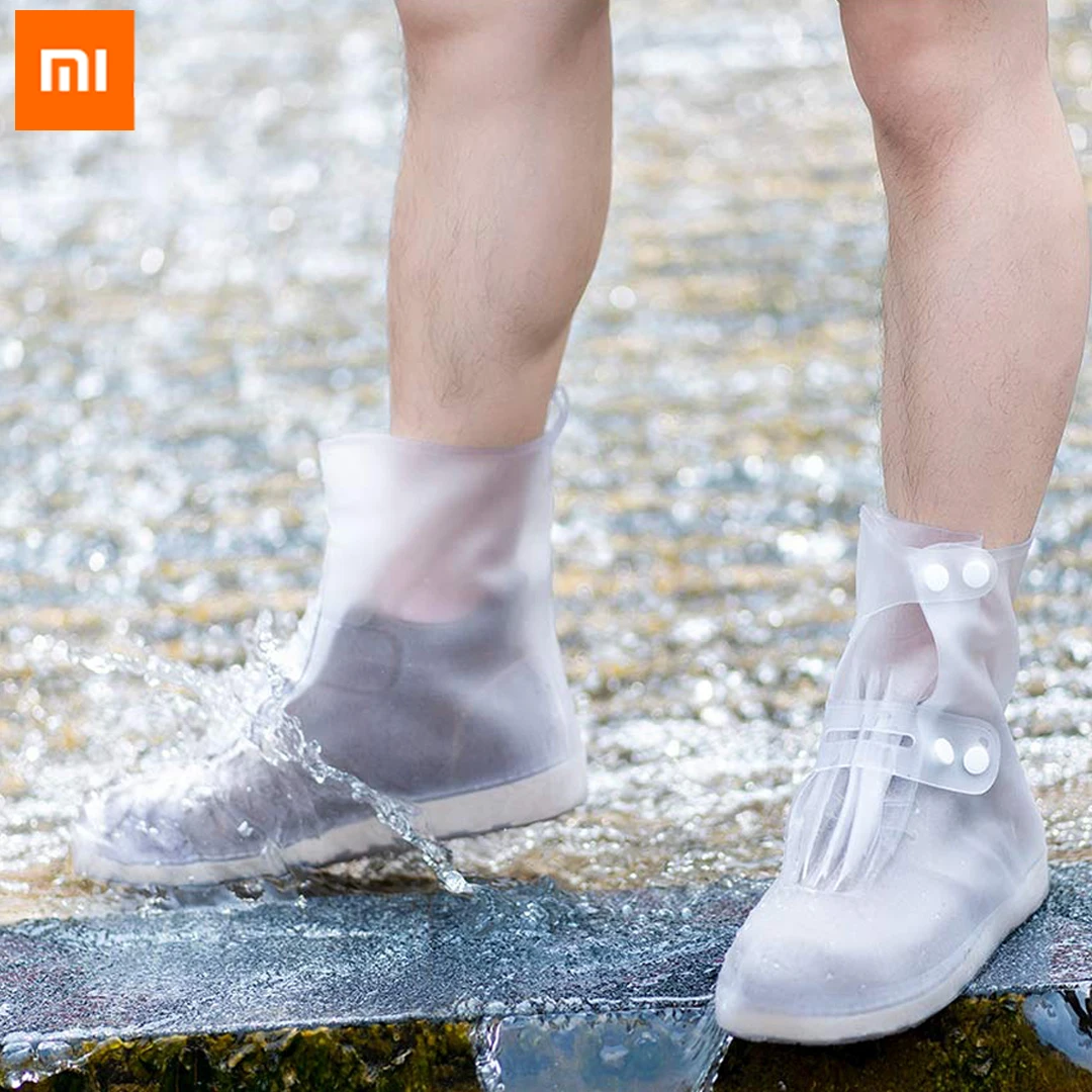 

New Xiaomi Waterproof Durable Non Slip Washable Shoe Cover Silicone Rain Boots Portable Reusable Hiking Solid Outdoor Protecto