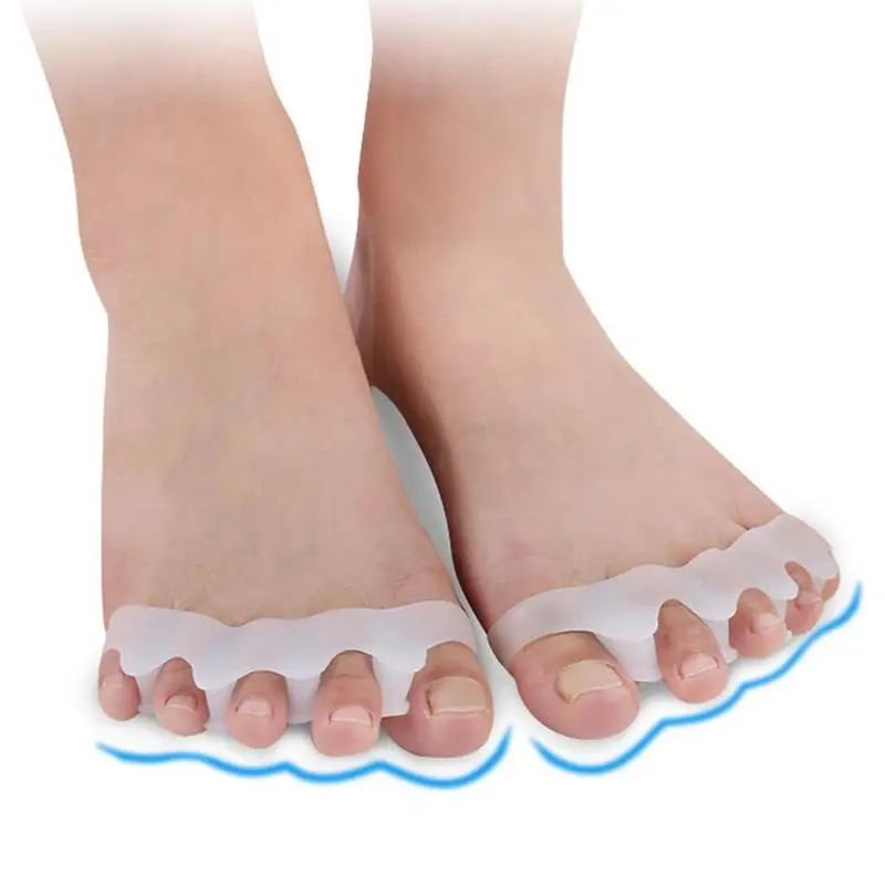 1 pair Toe Straighteners Bunions Relief Hammer Toe Valgus Gel Toe Separators Correctors for Dancers Yogis Athletes Treatment