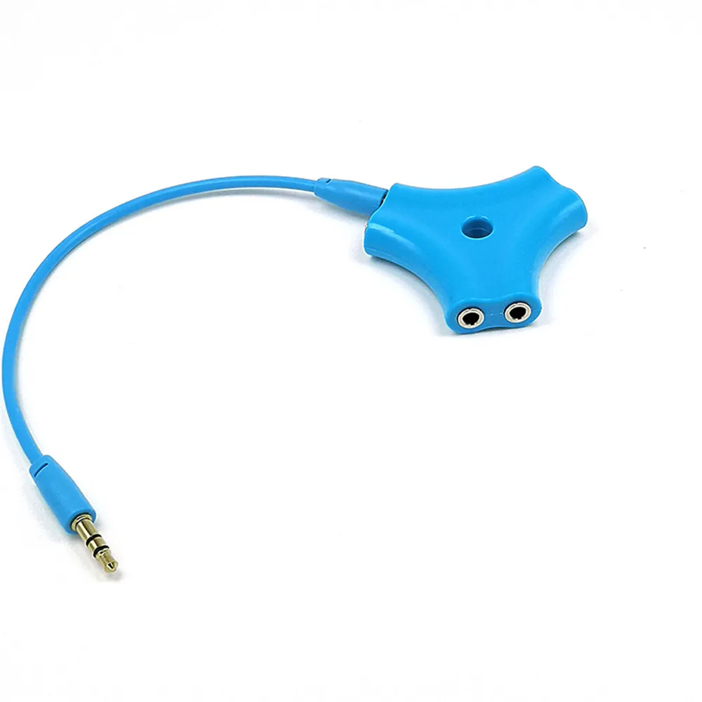 3,5 мм стерео аудиораспределитель для наушников 1 штекер до 5 Штекер кабель шнур для наушников гарнитура 6 портов мини аудио адаптер линия - Цвет: Blue