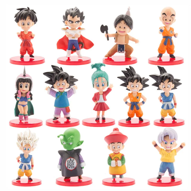 21 шт./лот Dragon Ball Супер Saiyan God фигурка сына Гоку Гохан Вегета Frieza Zamasu Ultra Instinct модель игрушки - Цвет: 13Pcs