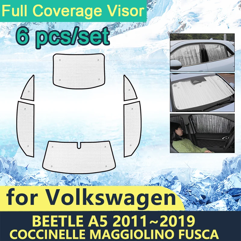 

Full Covers Sunshades For Volkswagen VW Beetle A5 2011~2019 Coccinelle Maggiolino Fusca Car Windshields Accessories 2018 2017