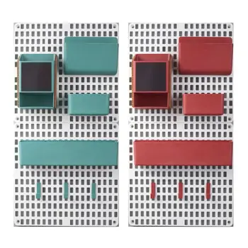 

Wall Mount Pegboard Combination Home Kitchen Storage Shelving Organizer Supply