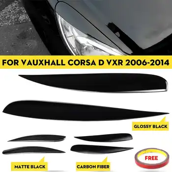 

2pcs Car Headlight Eyelids Eyebrows Sticker Protector Headlight Eyebrow Car Styling For Vauxhall Corsa D VXR 2006-2014