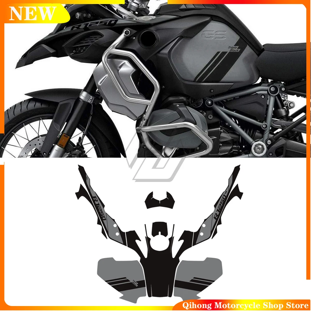 Kit Decalcomania Grafica Completa Moto Per Bmw R1200Gs R1250Gs Adventure Triple Black 2014-2022