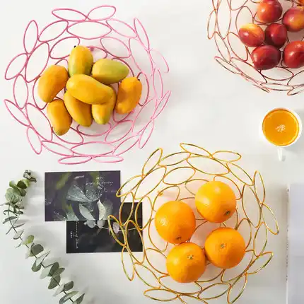 Nordic Stile Hollow Intagliato Disegno Di Frutta Cesto Di Filo Decorato In Metallo Cestino Di Immagazzinaggio Nero Display Da Tavolo Ciotola Di Frutta Cremagliera Di Verdure Storage Baskets Aliexpress
