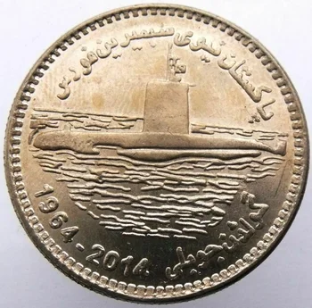 

Pakistan 25 Rupee Commemorative Coins 50th Anniversary of the Naval Submarine Force 2014 Edition Asia Real Coin for New