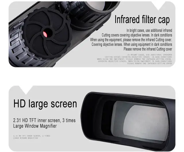 Инфракрасный зум бинокулярный цифровой прибор ночного видения HD TFT динамический широкоэкранный дисплей изображения видео рекордер для дневной ночной охоты