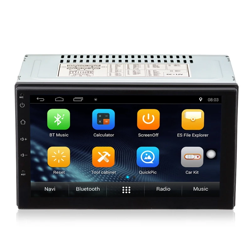 2 Din Android 7,1, автомагнитола, стерео, 7 дюймов, 1024x600, Универсальный Автомобильный плеер, Gps навигация, Wifi, Bluetooth, Usb радио, аудио плеер C