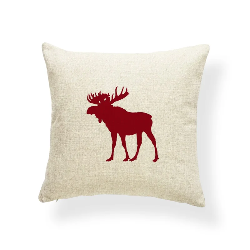 Merry Christmas Throw Pillow Buffalo Плед подушки с северными оленями чехол это праздник сезон полиэстер смесь домашний декор наволочки