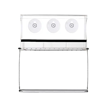 

Drain Holes Outdoor Garden Seeds Tray Viewing Hanging Birdhouse Window Bird Feeder Transparent Finch Cardinal With Suction Cup