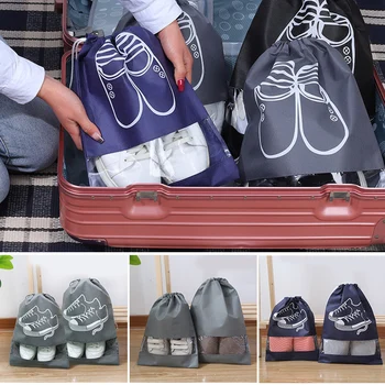 

Newly 5pcs Travel Shoe Storage Bag Drawstring Shoe Bag Waterproof Dustproof Portable Large Capacity Shoe Pouch