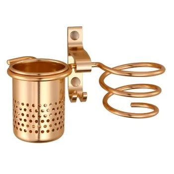 

Golden haie dryer rack with cup hair dryer rack Rack Hair Blow Dryer Holder Aluminum Shelf Bathroom Accessories MJ711
