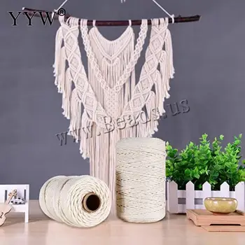 

100m/Spool 2mm/3mm/4mm/5mm/6mm Macrame Rope Twisted String Cotton Cord For Handmade Natural Beige Rope DIY Home Accessories Gift