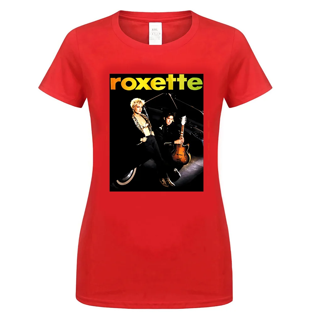 women red Roxette Joyride поп-группа рок-группа Мужская футболка Размер S-3Xl Высокое качество Повседневная футболка с принтом - Цвет: women red