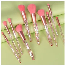 10 unids/set pinceles de maquillaje conjunto polvos y base para la cara de contorno de sombra de ojos de CEJA cosmético mezcla brochas de maquillaje Kit