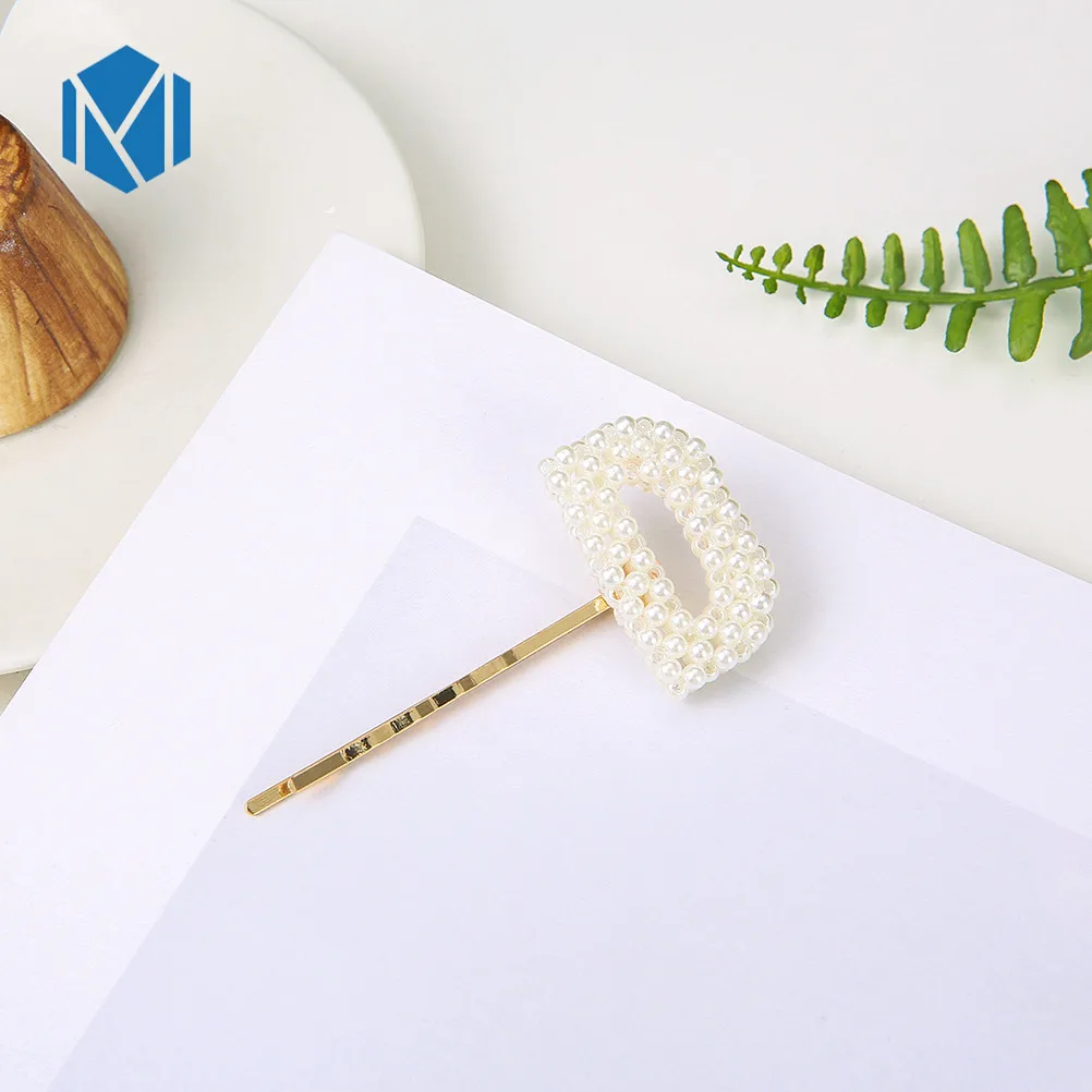 D Hairpins М MISM, 1 шт., сделай сам, имитация жемчужные заколки для волос для женщин/девушек, английские буквы, на заказ, именные заколки, заколки, аксессуары для волос - Цвет: D Hairpins