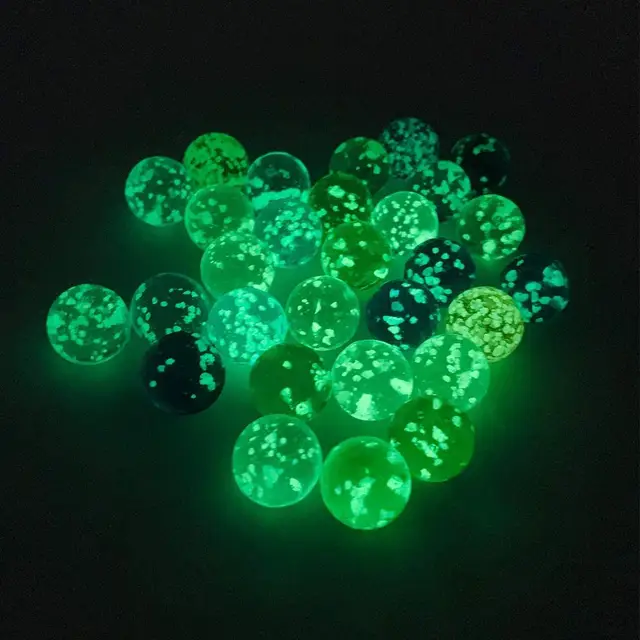 10Pcs Children Toys Luminous Glass Ball 16mm Cream Console Game Pinball Machine Cattle Small Marbles Pat Toys 1