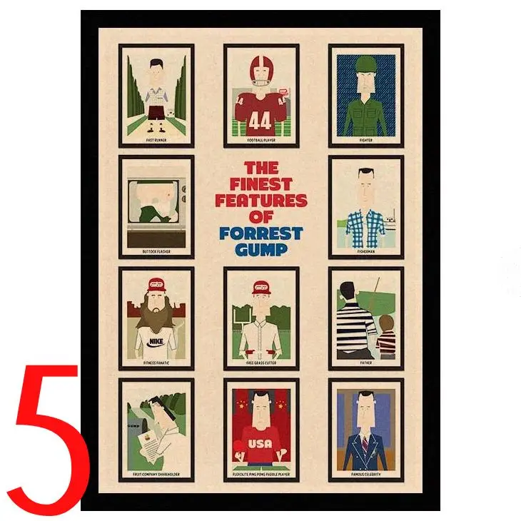 Perfect JL Forrest Gump Tom Hanks Vintage Posters For Home/Bar/Living Decor kraft Paper high quality poster wall sticker HBA7
