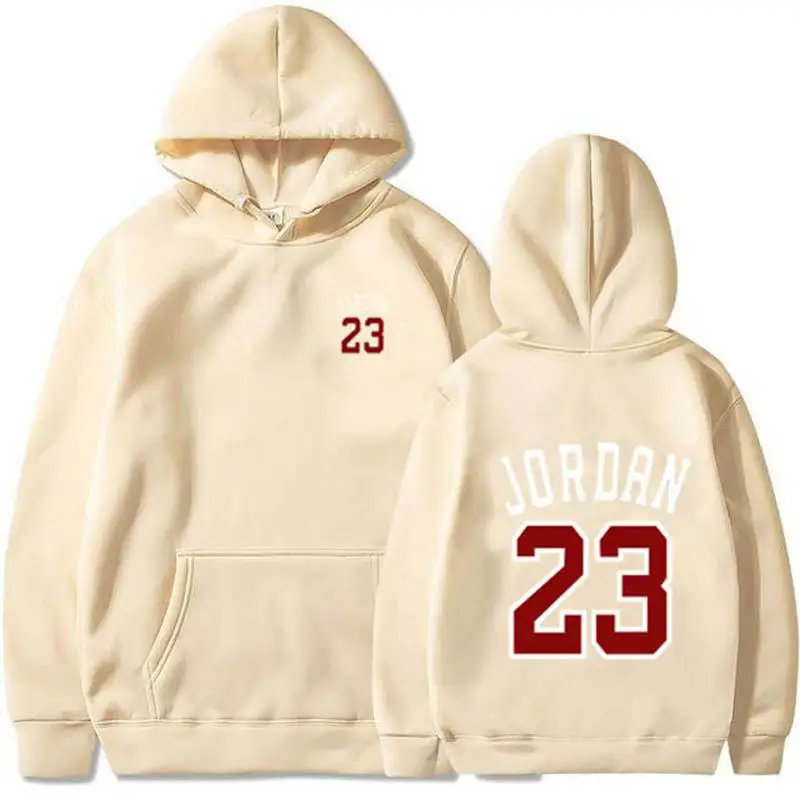 Hoodies Sweatshirts Jordan 23 Casual Spring Tops Male Autumn Mens Solid-Color