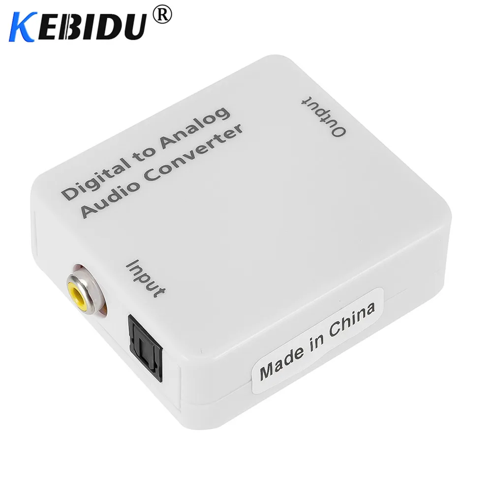 

Kebidu Digital Optical Coaxial Toslink Signal To Analog Audio Converter Adapter RCA Digital To 3.5mm Jack Adapter Amplifier