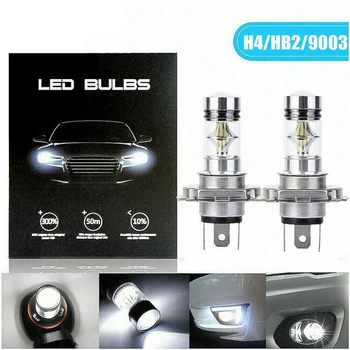 

2x DC12V-24V Car Fog Light DRL H4 LED 100W Lamps Parts Tool Bulbs H4-2835-20SMD