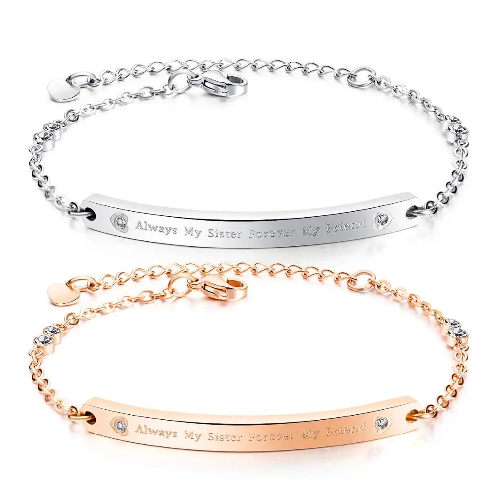 

Classic Rose Gold Color Link Chain Bangle Bracelet For Women Stainless Steel Cuff Hand Jewelry Gift Dropshipping