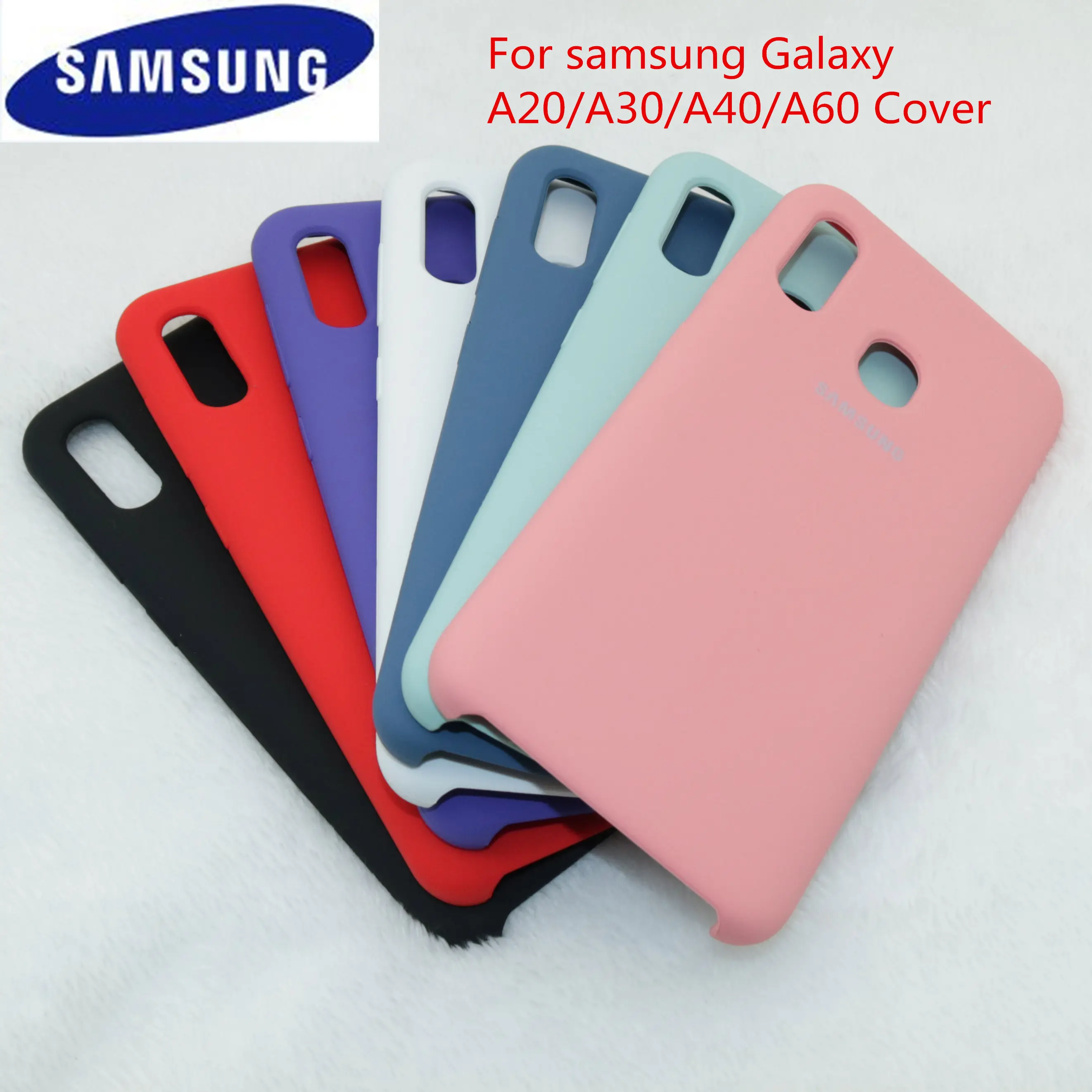 Оригинальный чехол для Samsung Galaxy A10 A30 A40 A50 A60 A70 A8S задняя панель из жидкого силикона