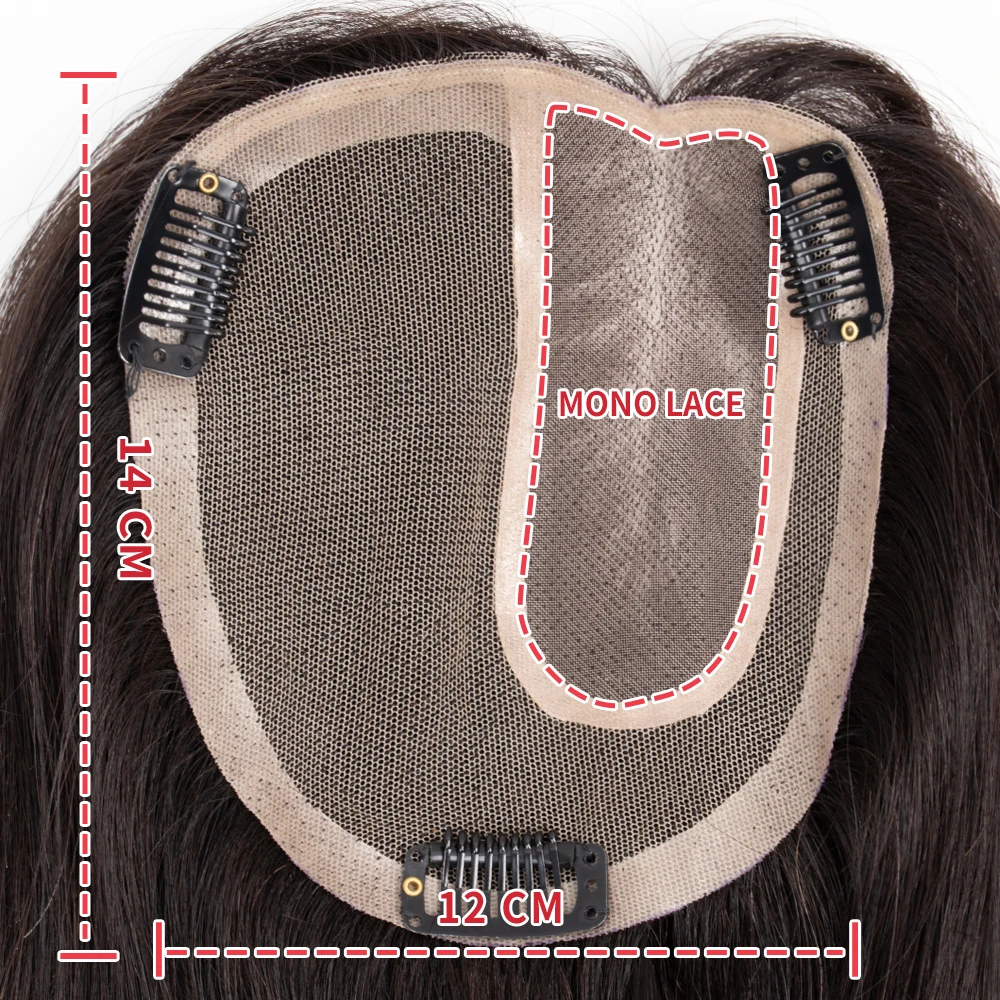 Piezas de cabello humano de encaje completo para mujer, Color rubio miel, 10-16 pulgadas, parte izquierda, encaje completo + Mono, peluca de adorno, 3 clips, Ins