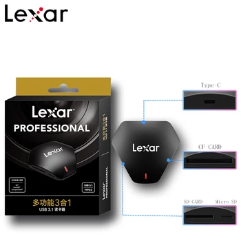 

Lexar USB3.1 SD/TF /CF Card Reader 3 In 1 High Speed Multifunction Compatible With USH-II Support Card 3.0 For SDHC SDXD SD Card