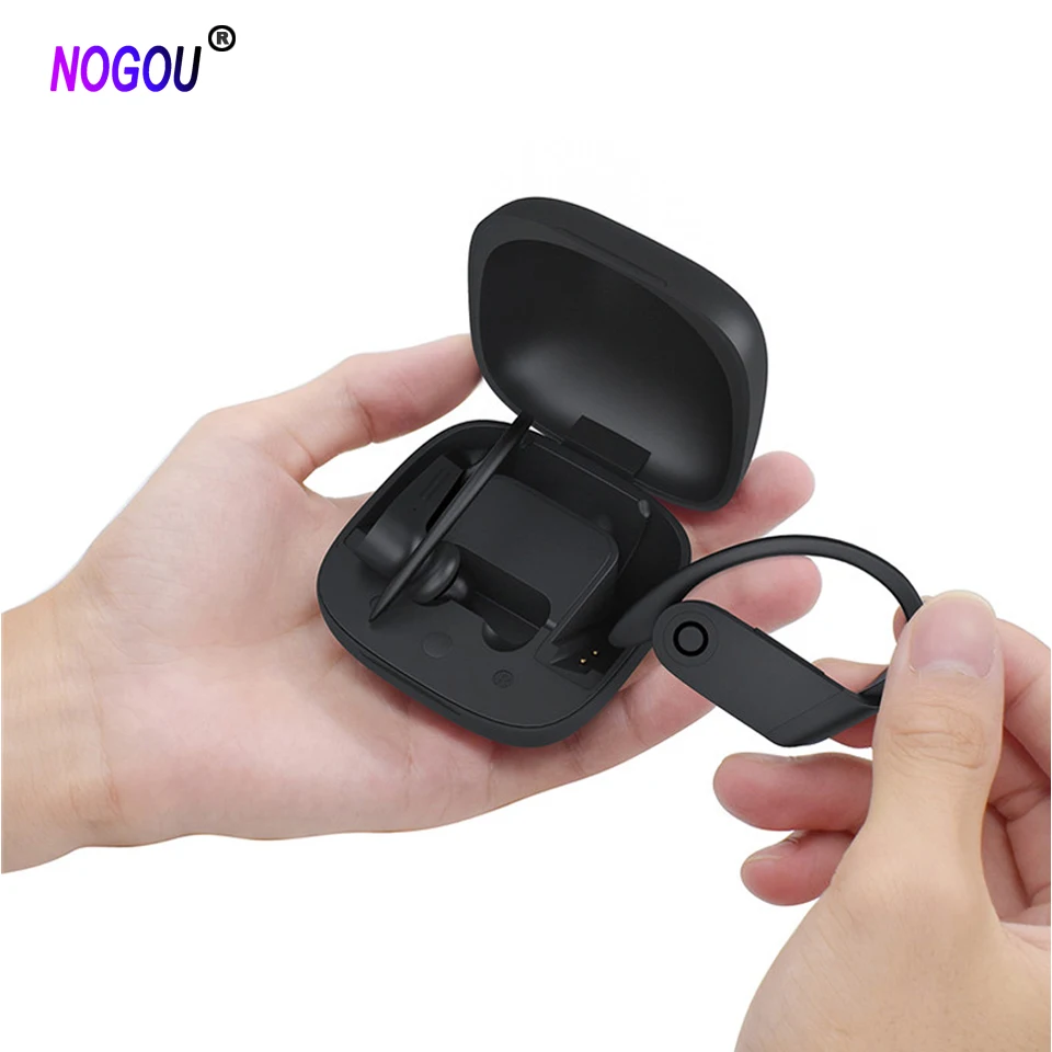 

Sports Headphones Suport Wirless Charging Earphones Voice Control Bluetooth 5.0 Headset Handsfree Earphone With Mic Hook Cover