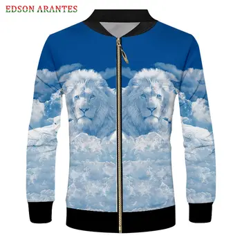 

Novelty 3d Animal all over Print Zip Up Baseball Jackets Autumn Pilot Varsity Jacket Cardigan Unisex College Coats Custom S-6XL
