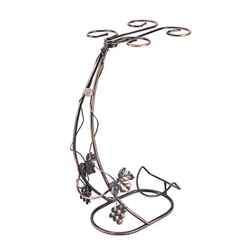 

Four Wine Glass Bracket European Creative Shelf Wrought Iron Wine Glass Holder Red Wine Rack Display Rack Glasses Holder