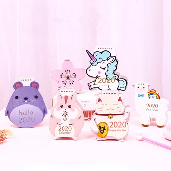 

Kawaii Cartoon Table Calendar Creative Mini Cute 2020 Desk Calendar Gift Office Agenda School Planner Stationary Supplies 00023