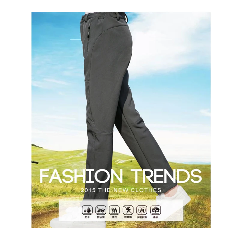 Men winter Plus Size pant waterproof softshell Outdoor Trousers Sports Hiking Camp Climb Fish Trekking ski fleece Oversized