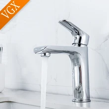 

VGX Bathroom Faucets Basin Mixer Sink Faucet Gourmet Washbasin Taps Water Tap Hot Cold Tapware Brass Copper Chrome