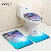 Zeegle 3pcs Bath Mat Set Anti-slip Bathroom Carpet Kitchen Rug Absorbent Indoor Mat Hallway Carpet Washable Bathroom Rug Set