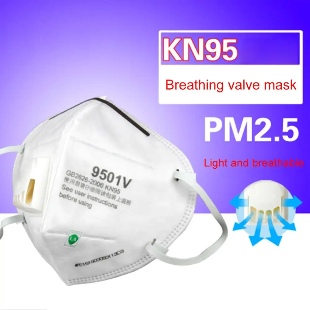 

In Stock Dust-proof Protection Of 3M Mask 9501V+PM2.5 Anti-haze Filter KN95 Labor Protection Mask Wholesale Quick delivery