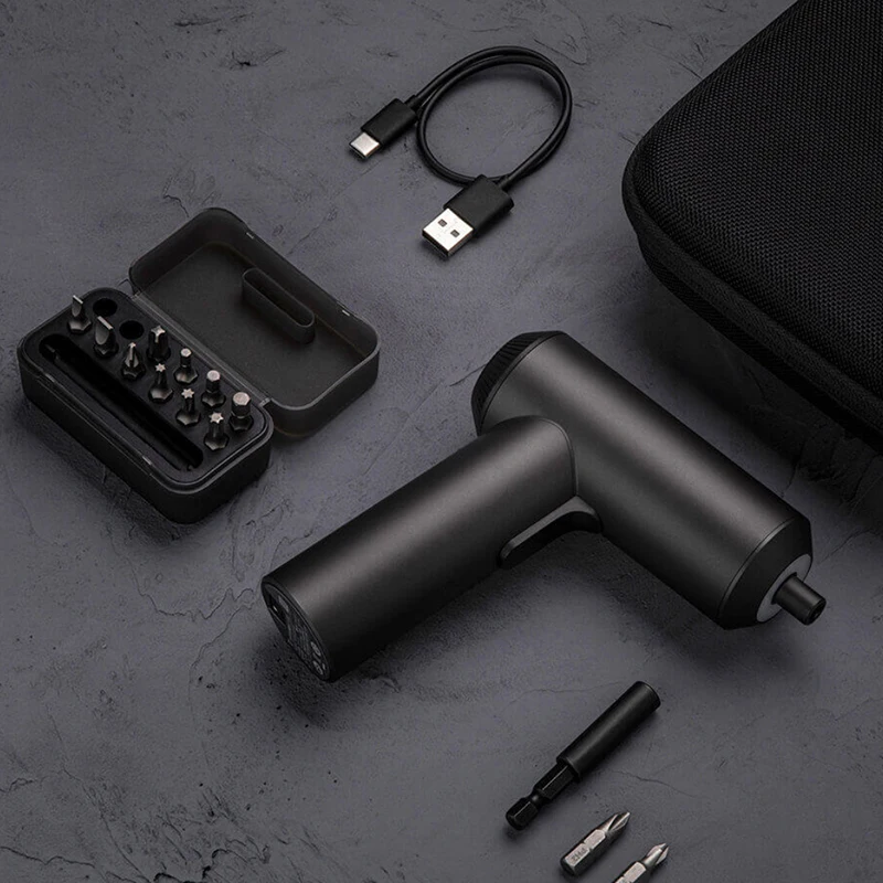 2019 Mijia Electric Screwdriver With 12Pcs S2 Screw Bits 3.6V 2000mah Cordless Rechargeable Electric Screwdriver In Stock